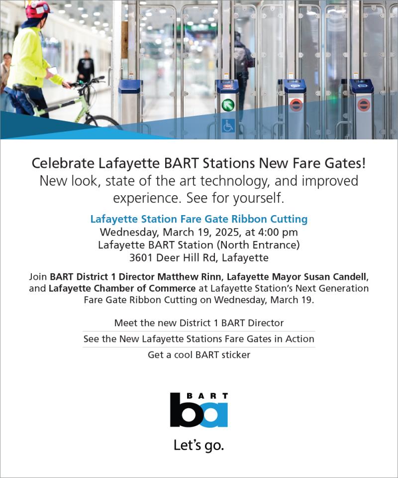 Ribbon Cutting at BART - New Lafayette Fare Gates