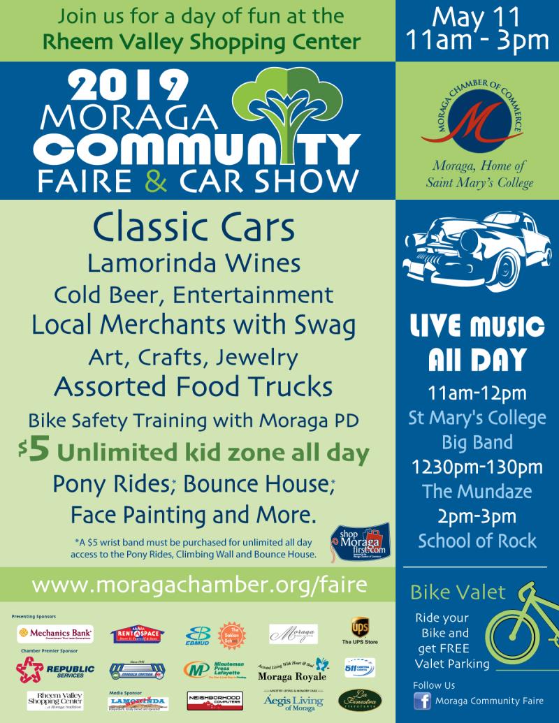 2019 Moraga Community Faire & Car Show