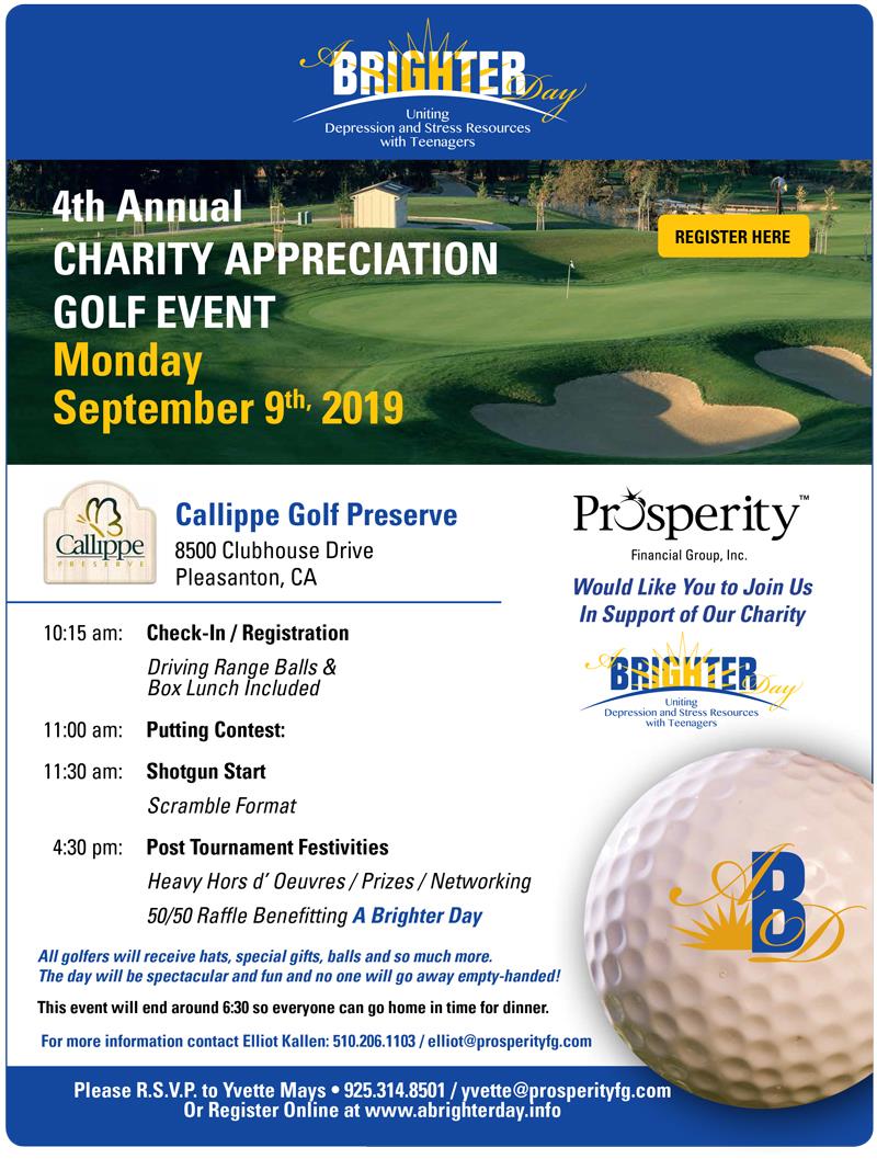 4th Annual Charity Golf Tournament for A Brighter Day