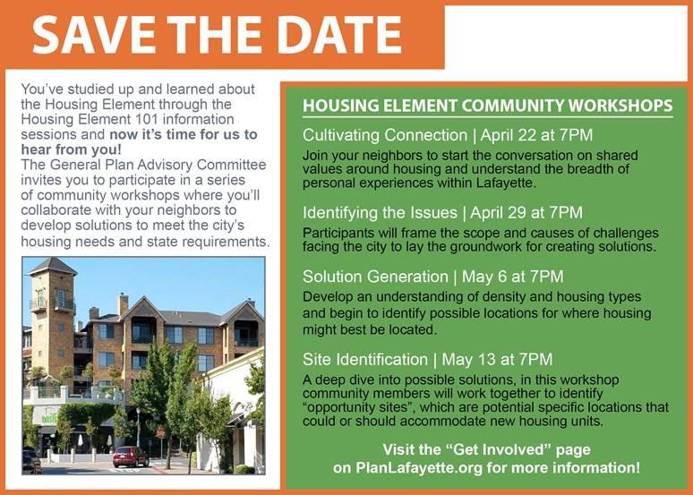 General Plan Update: Connect & Share @ Housing Element Wkshp